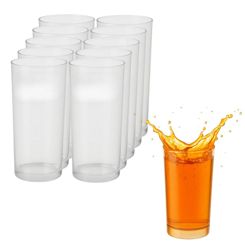 GENERICO - Set 20 Vasos Plastico 345mL Acrilico Desechable Transparente