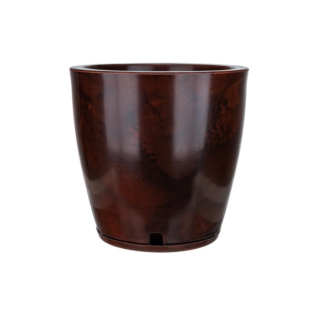 FLORIDIS - MACETERO FLORIDIS CAFE EFECTO MARMOL AMSTERDAM 45CM ALTO CON PLATO