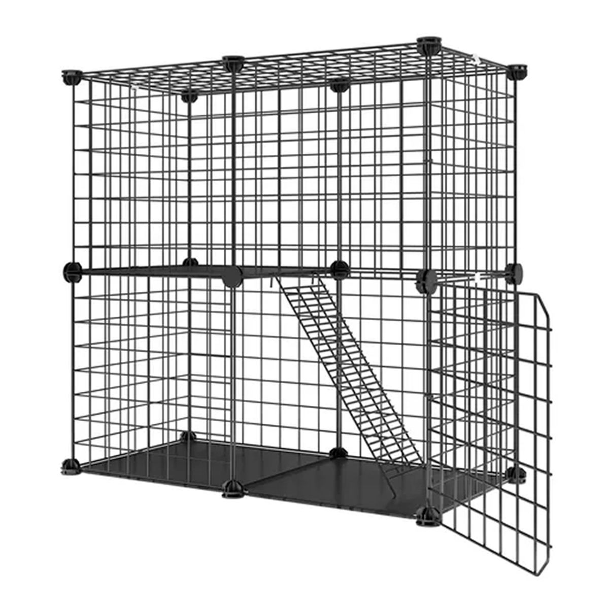 OFERTABKN - Jaula Corral Armable De 2 Niveles Para Mascotas Pequeñas