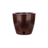 MACETERO CAFE EFECTO MARMOL AMSTERDAM 28CM ALTO CON PLATO