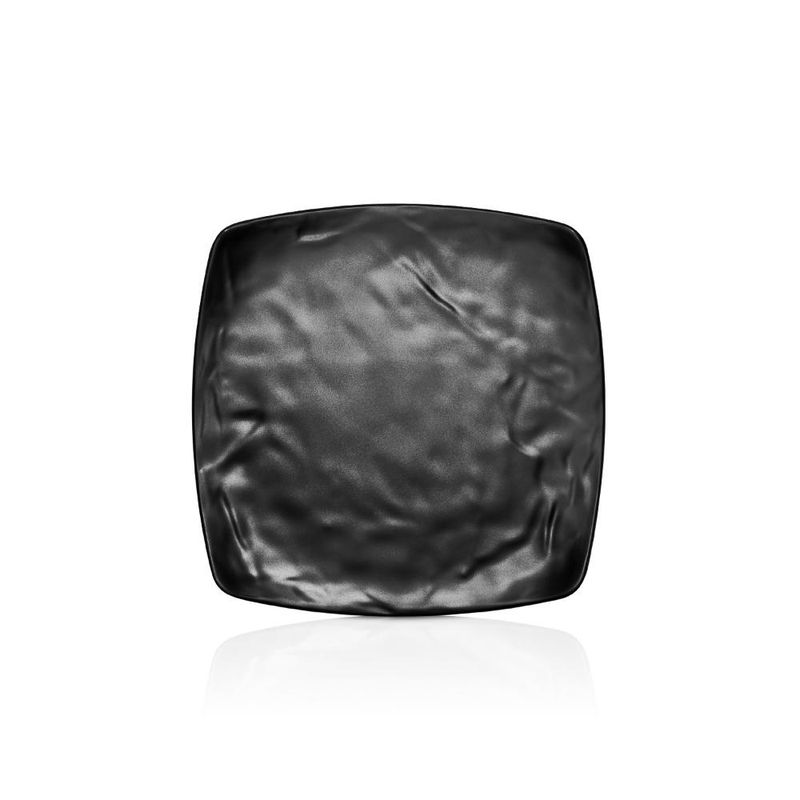GENERICO - PLATO MELAMINA CUADRADO NEGRA 215 X 215 CM LINEA CARRE - Negro.
