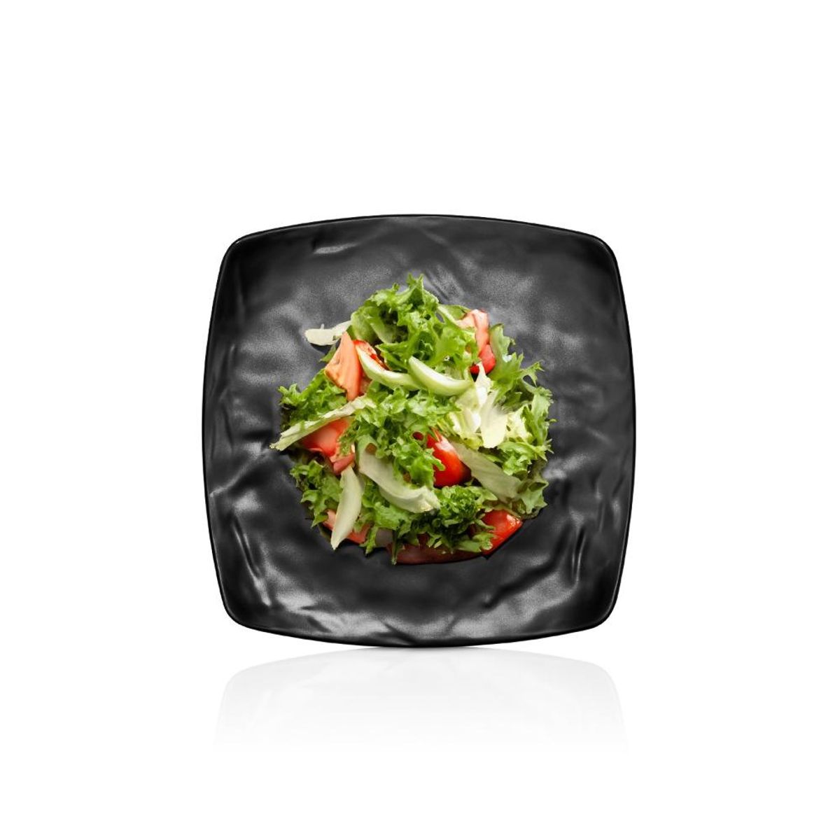 GENERICO - PLATO MELAMINA CUADRADO NEGRA 215 X 215 CM LINEA CARRE - Negro