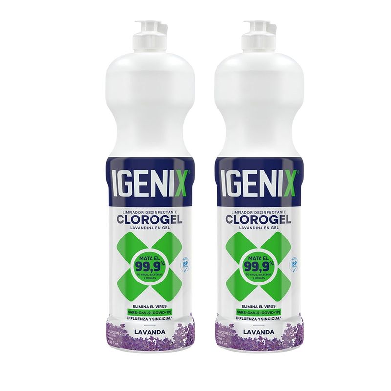 IGENIX - Pack X2 Limpiador Cloro Gel Igenix Lavanda 900ml