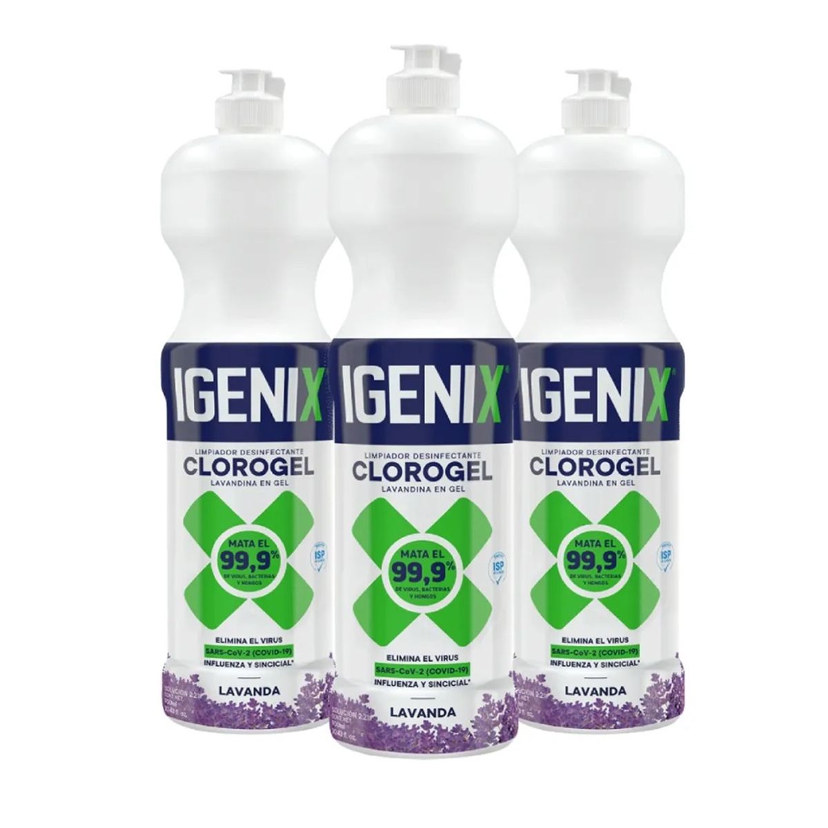 IGENIX - Pack X3 Limpiador Cloro Gel Igenix Lavanda 900ml