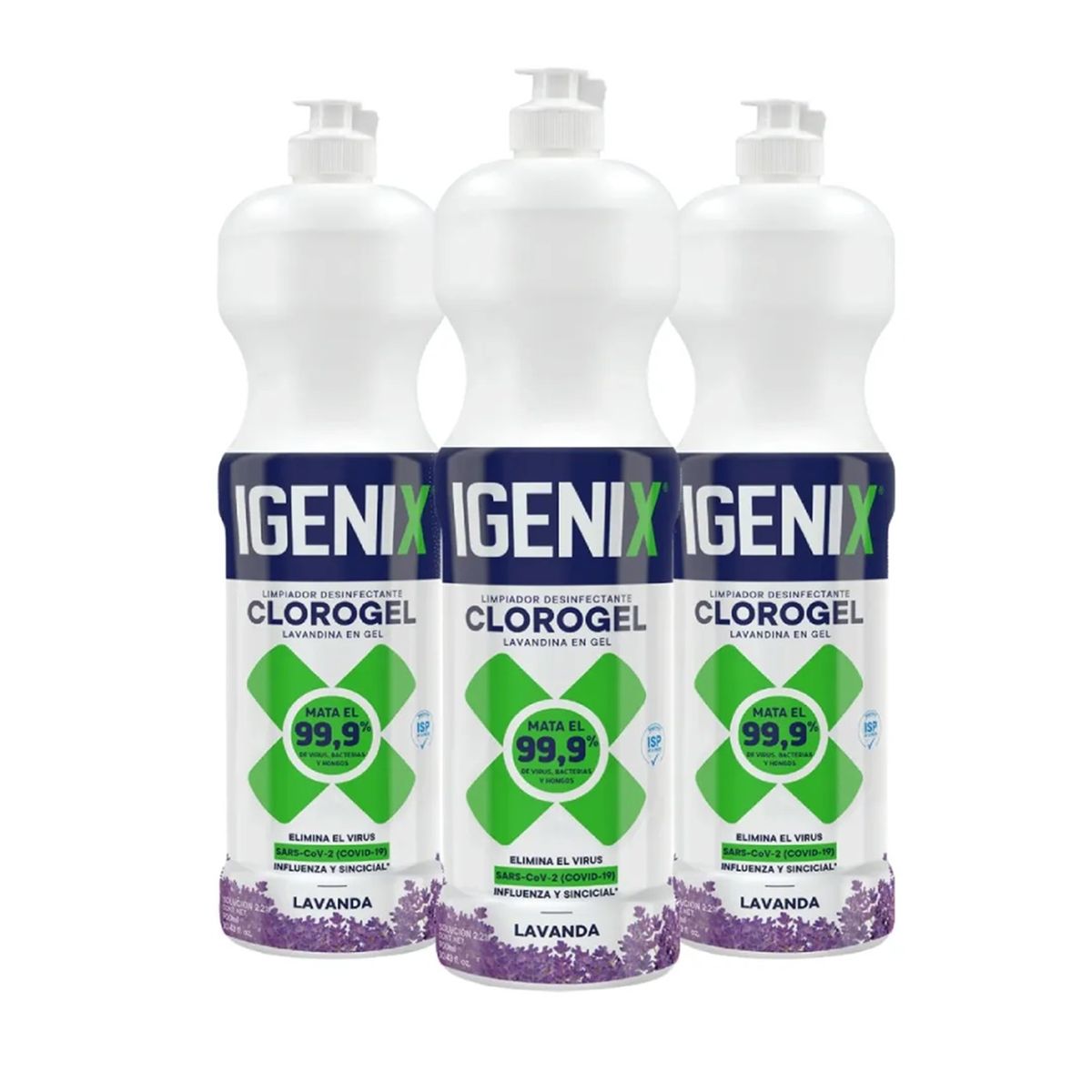 IGENIX - Pack X3 Limpiador Cloro Gel Igenix Lavanda 900ml
