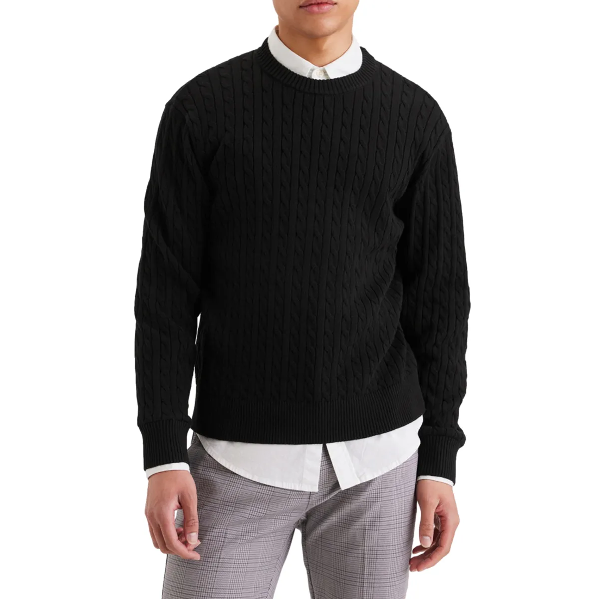 DOCKERS - Sweater Hombre Crewneck Regular Fit Negro Dockers