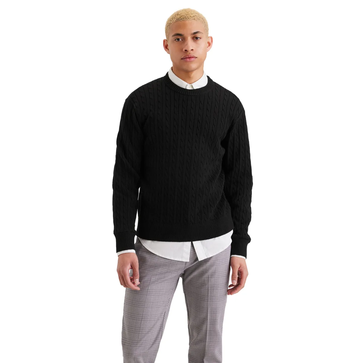 DOCKERS - Sweater Hombre Crewneck Regular Fit Negro Dockers