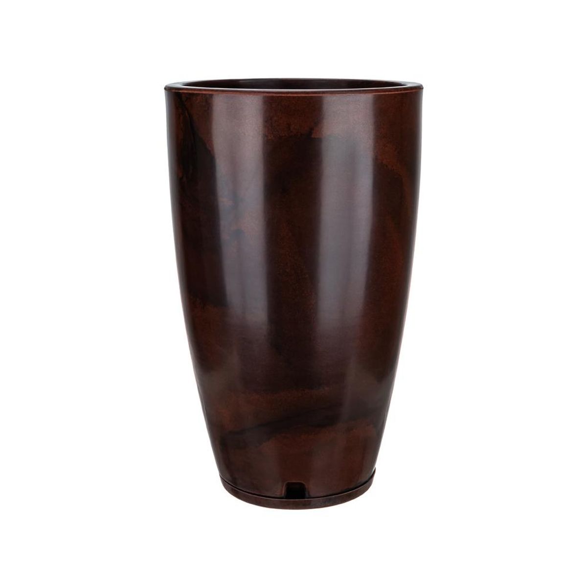 FLORIDIS - MACETERO FLORIDIS CAFE EFECTO MARMOL AMSTERDAM 65CM ALTO CON PLATO