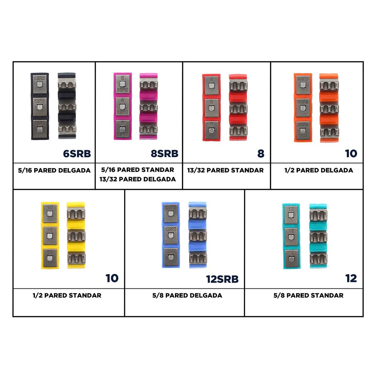 AMERICAN AIR - Juego de dados para Ferrulera Hidraulica Manual HD Azul.