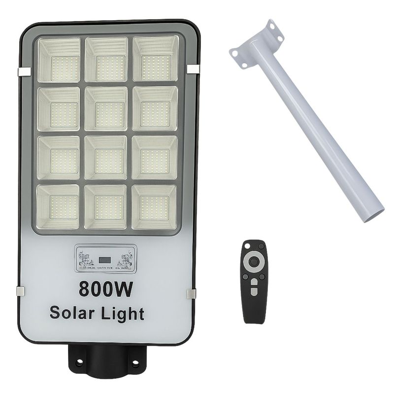 GENERICO - Foco Solar 800w Potente Luz Led Exterior + Soporte Blanco