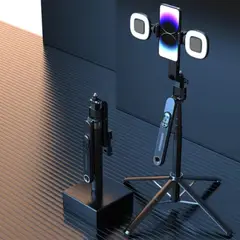 ANGELES DEL HOGAR - TRÍPODE DE TELÉFONO CON LUCES PRÁCTICAS