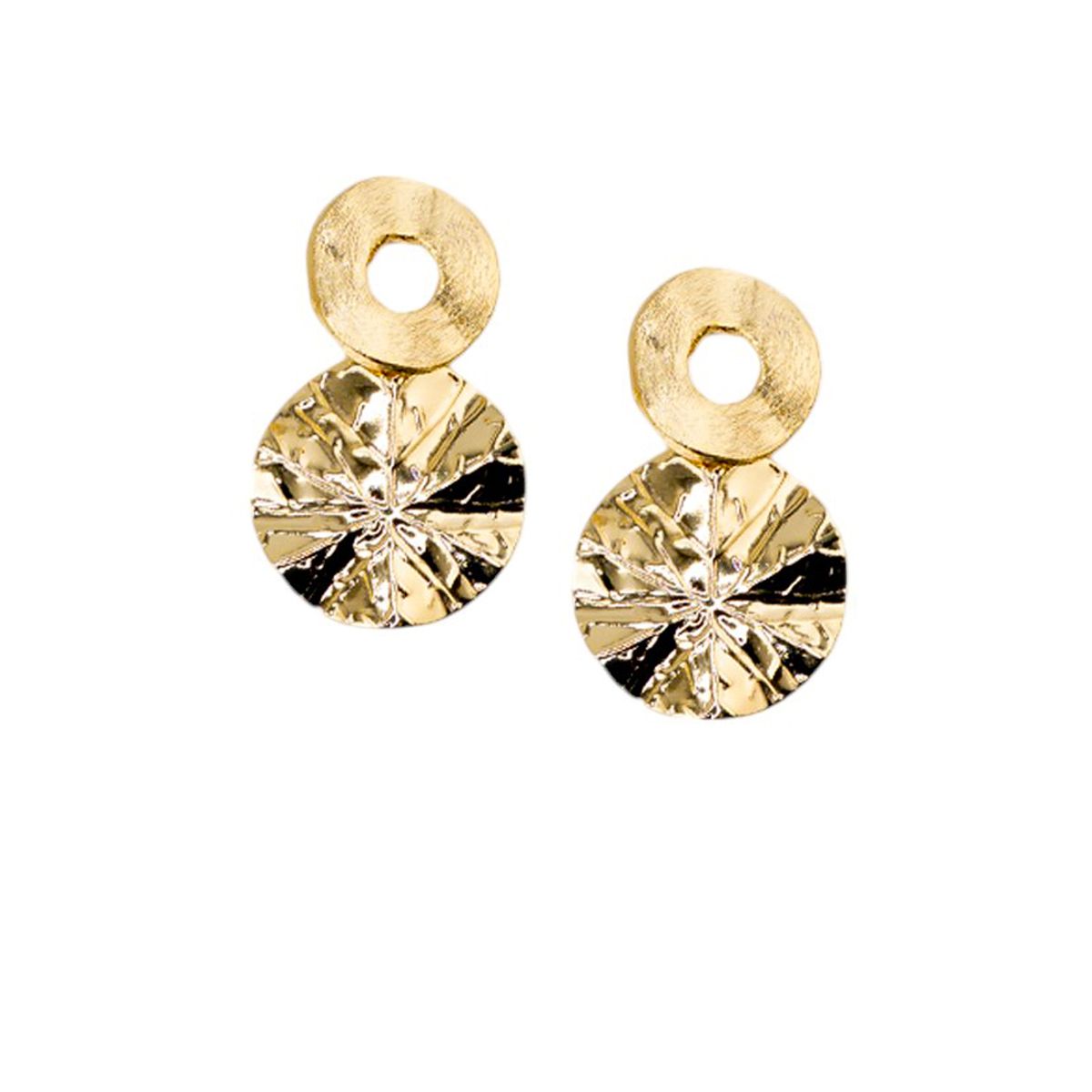 JOYAS MONTERO - Aros Lilly Gold Baño de Oro 24k