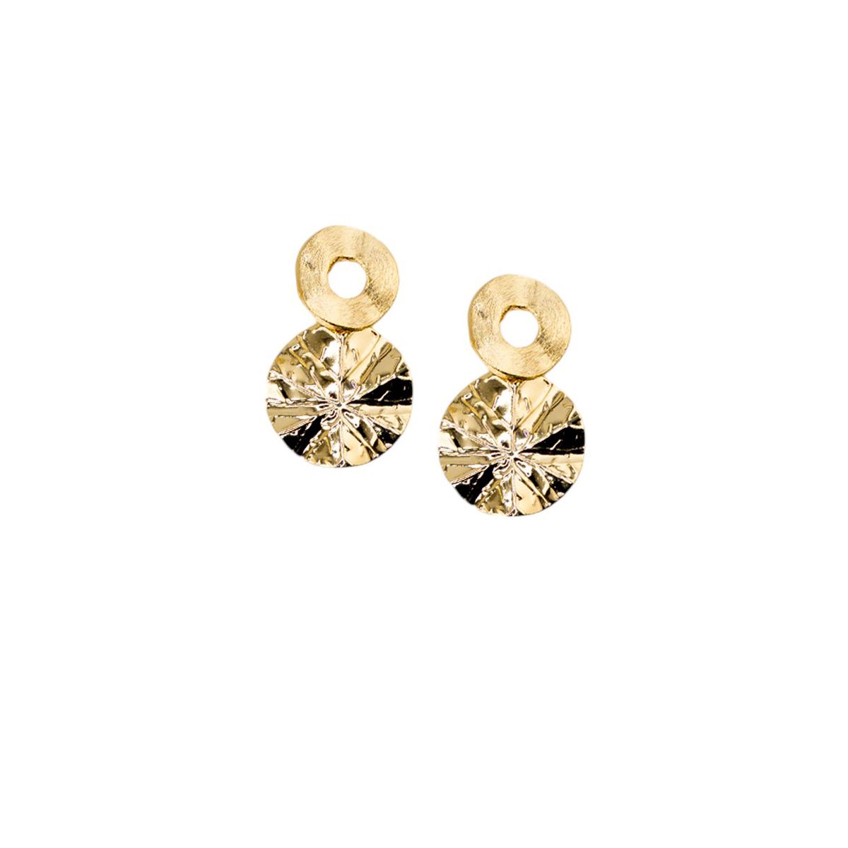 JOYAS MONTERO - Aros Lilly Gold Baño de Oro 24k