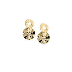 JOYAS MONTERO - Aros Lilly Gold Baño de Oro 24k