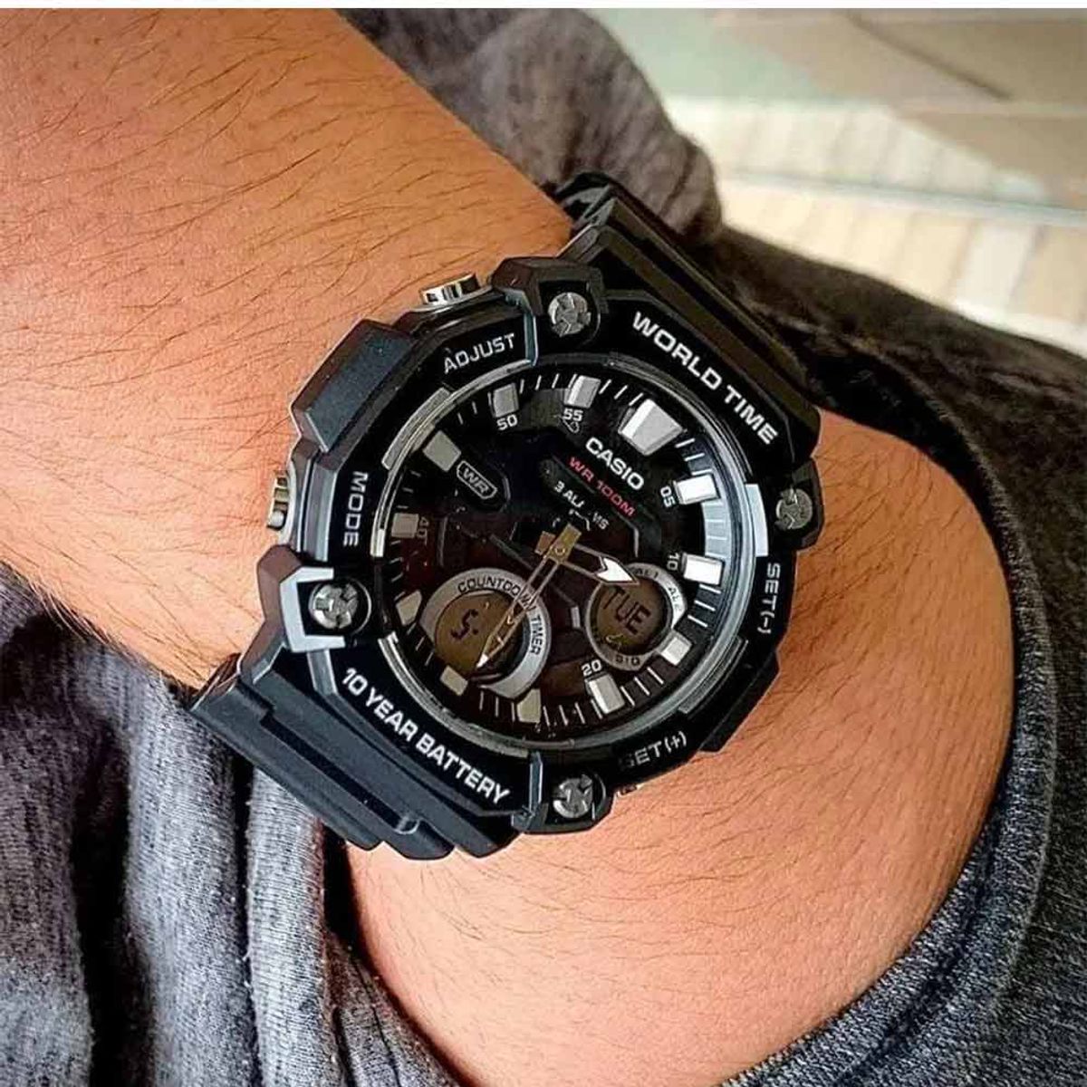 CASIO - RELOJ CASIO AEQ120W-1AV HOMBRE ANALOGO DIGITAL SUMERGIBLE