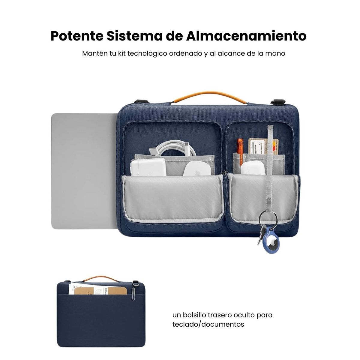 TOMTOC - Tomtoc Bolso de Hombro Defender-A42 para MacBook Pro de 14 - Azul