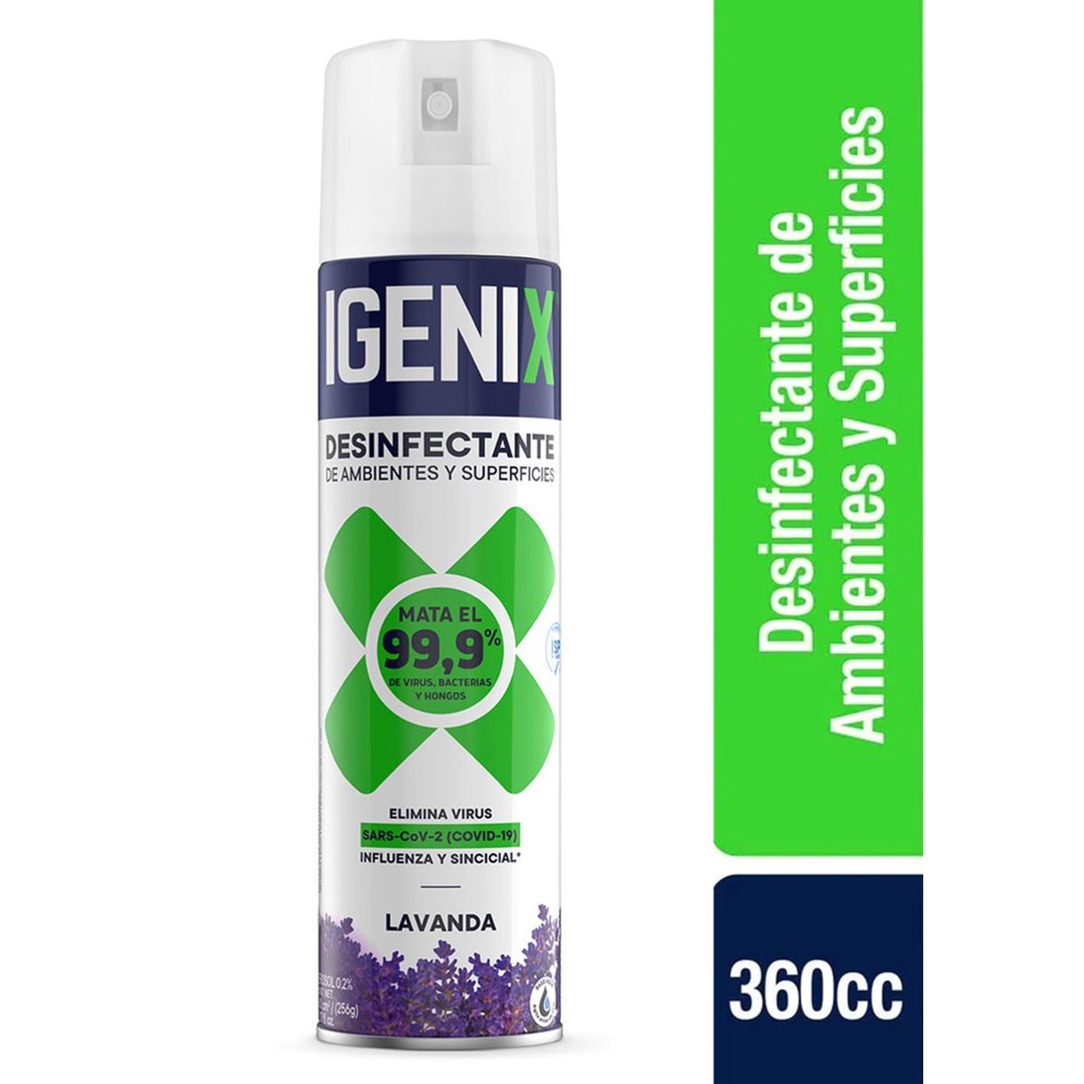 IGENIX - Desinfectante Igenix De Ambientes Lavanda Aerosol 360cc