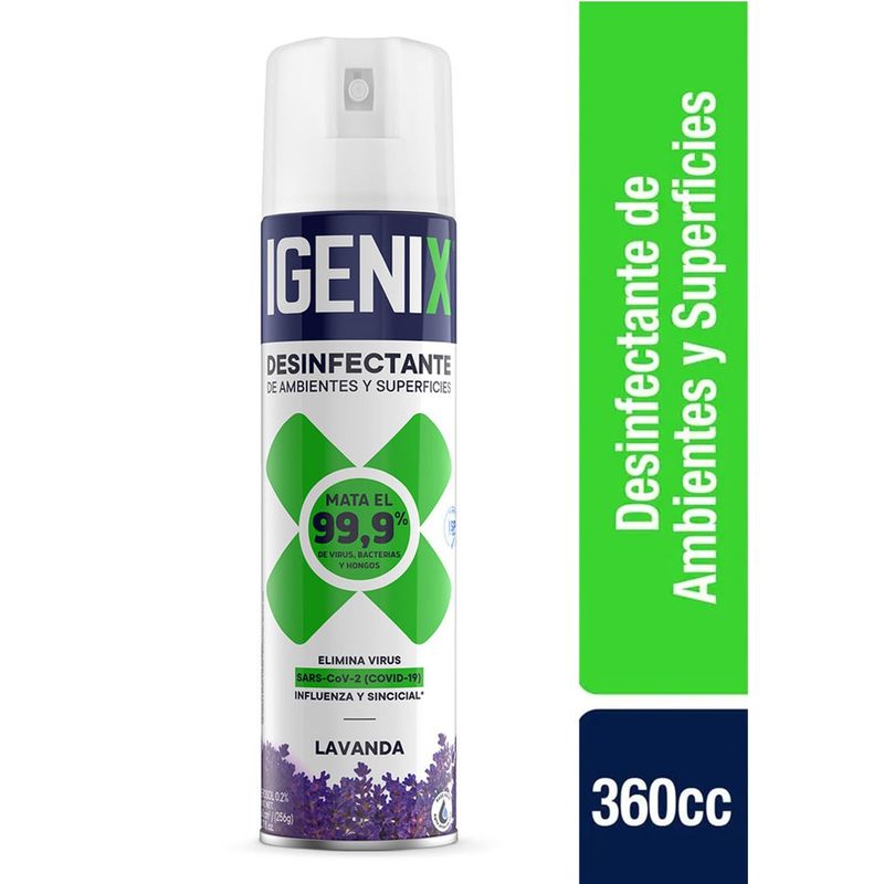 IGENIX - Desinfectante Igenix De Ambientes Lavanda Aerosol 360cc