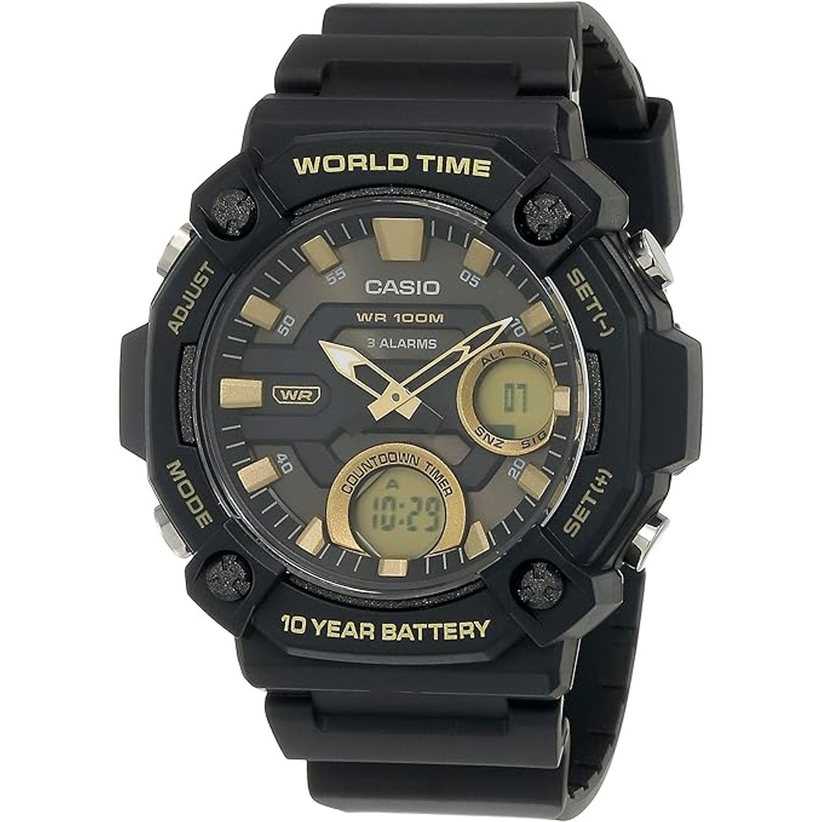 CASIO - CASIO AEQ120W-9AV  HOMBRE analogo digital sumergible