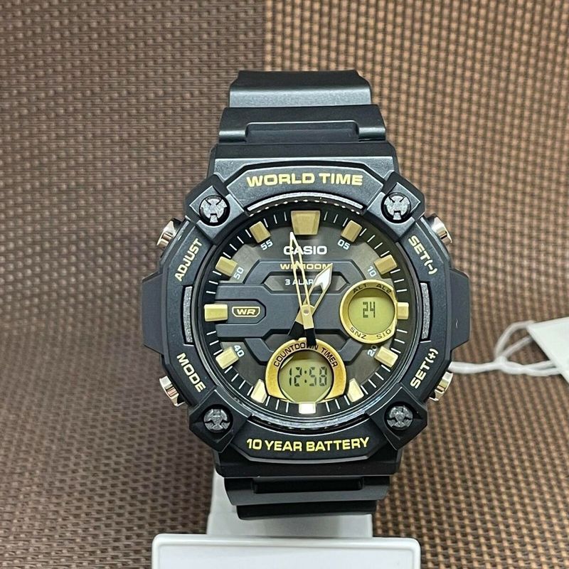 CASIO - CASIO AEQ120W-9AV WORLD TIME MULTIFUNCION