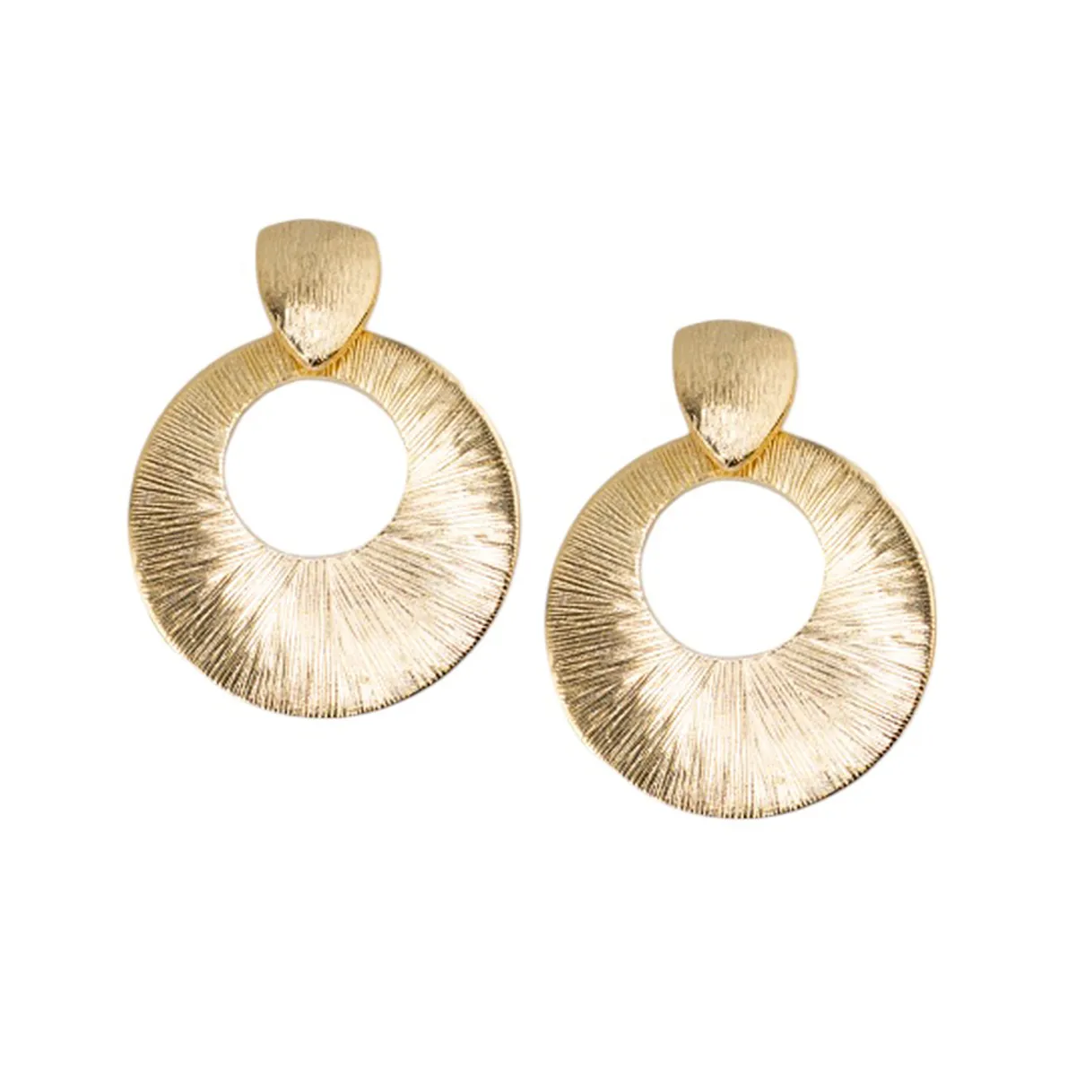 JOYAS MONTERO - Aros Daria Gold Baño de Oro 24k