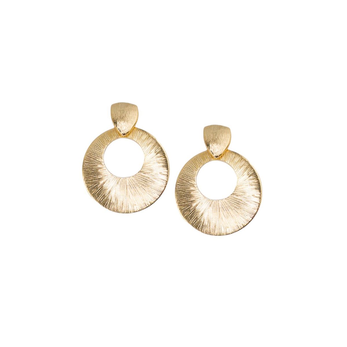 JOYAS MONTERO - Aros Daria Gold Baño de Oro 24k