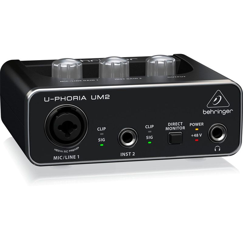 BEHRINGER - Interfaz de Audio Behringer U-Phoria UM2 USB 2X2 48KHZ 16BIT