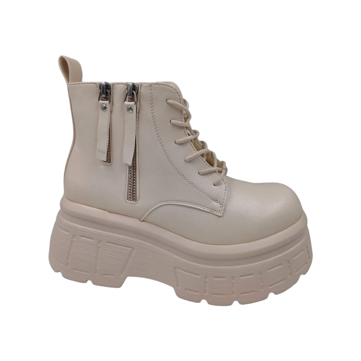 HERIEL - Botín Beige Plataforma Mujer