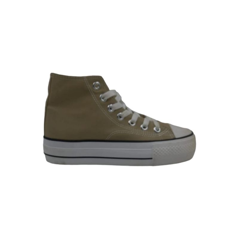 HERIEL - Zapatilla Beige Caña Mujer