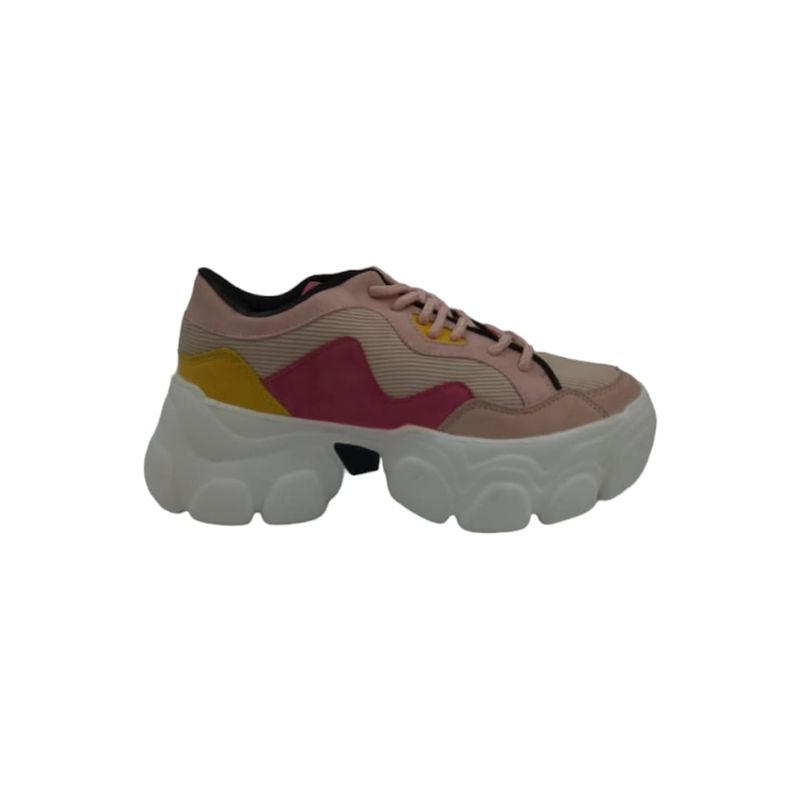 HERIEL - Zapatilla Rosa Plataforma Mujer
