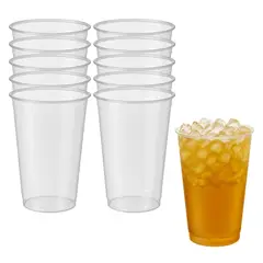 GENERICO - Set 50 Vasos Plastico 500mL Acrilico Desechable Transparente