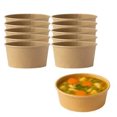 GENERICO - Set 30 Envases Para Sopa Kraft 177mL 6oz Comida Desechable