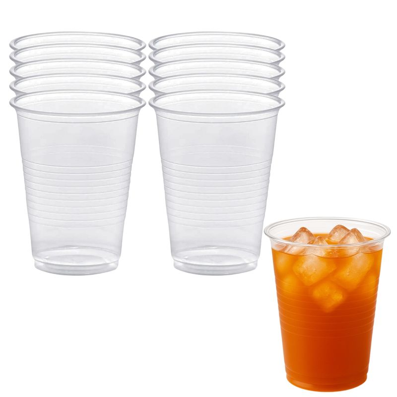 GENERICO - Set 20 Vasos Plastico 16oz 473mL Transparente Desechable