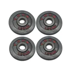GENERICO - Pack 4 Discos Para Barra Mancuernas O Barra 1.25 Kg Acero