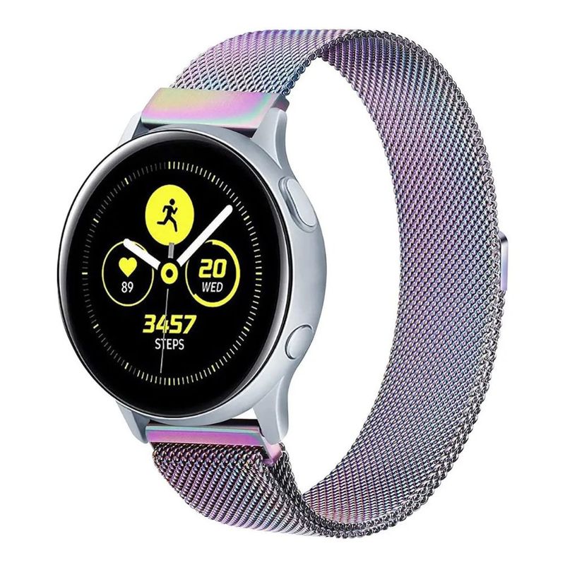 GENERICO - Correa Para Samsung Watch Active Gear Magnetica Metal 22mm.