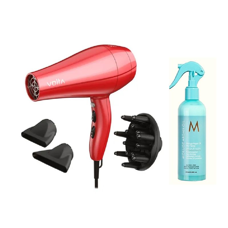 GAMA - Secador de Pelo GAMA Italy AC - Vola Rojo 2300W + Protector de Calor 200Ml