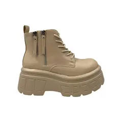 HERIEL - Botín Beige Plataforma Mujer