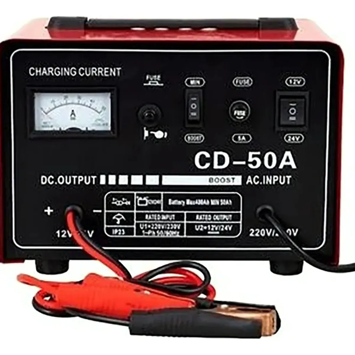 GENERICO - Cargador De Batería Para Auto Y Camión 12v 24v 50 A