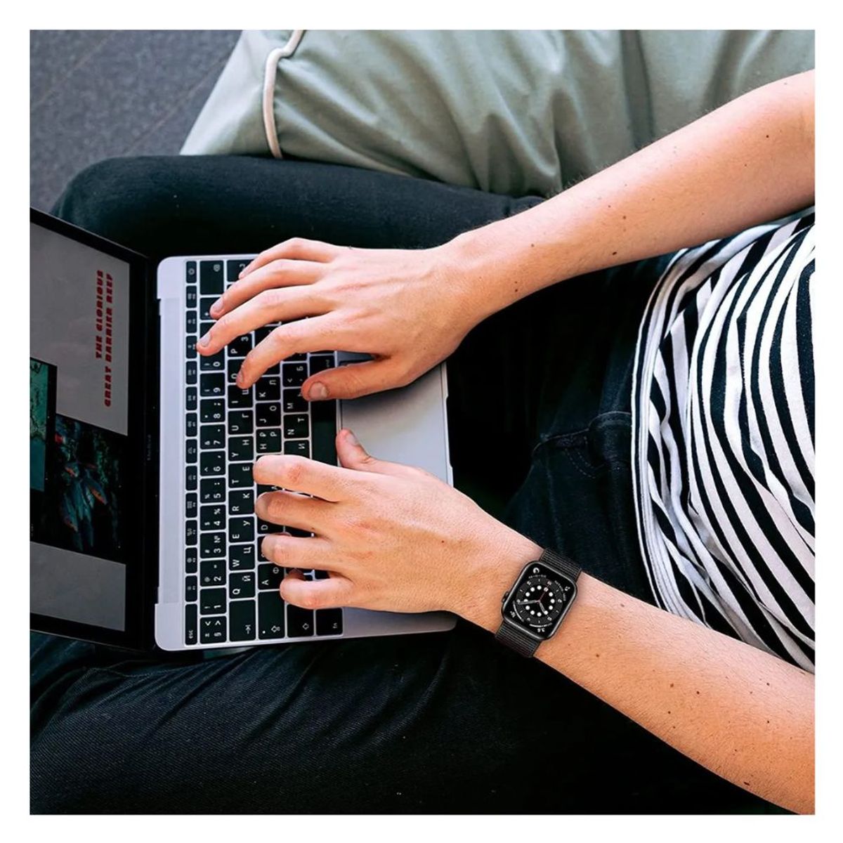 GENERICO - Correa Para Apple Watch Nylon Gym Time 38 / 40 / 41 mm