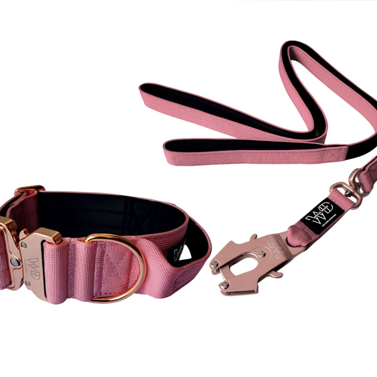 GENERICO - Collar Táctico Y Correa Para Perro - ROSADO TALLA M