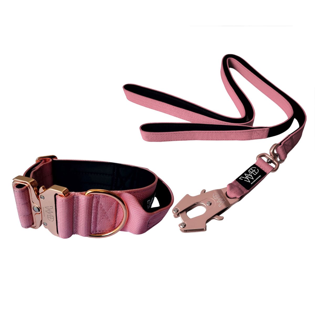 GENERICO - Collar Táctico Y Correa Para Perro - ROSADO TALLA M