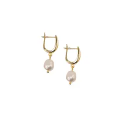 JOYAS MONTERO - Aros Ines Gold Baño de Oro 24k Perlas Naturales