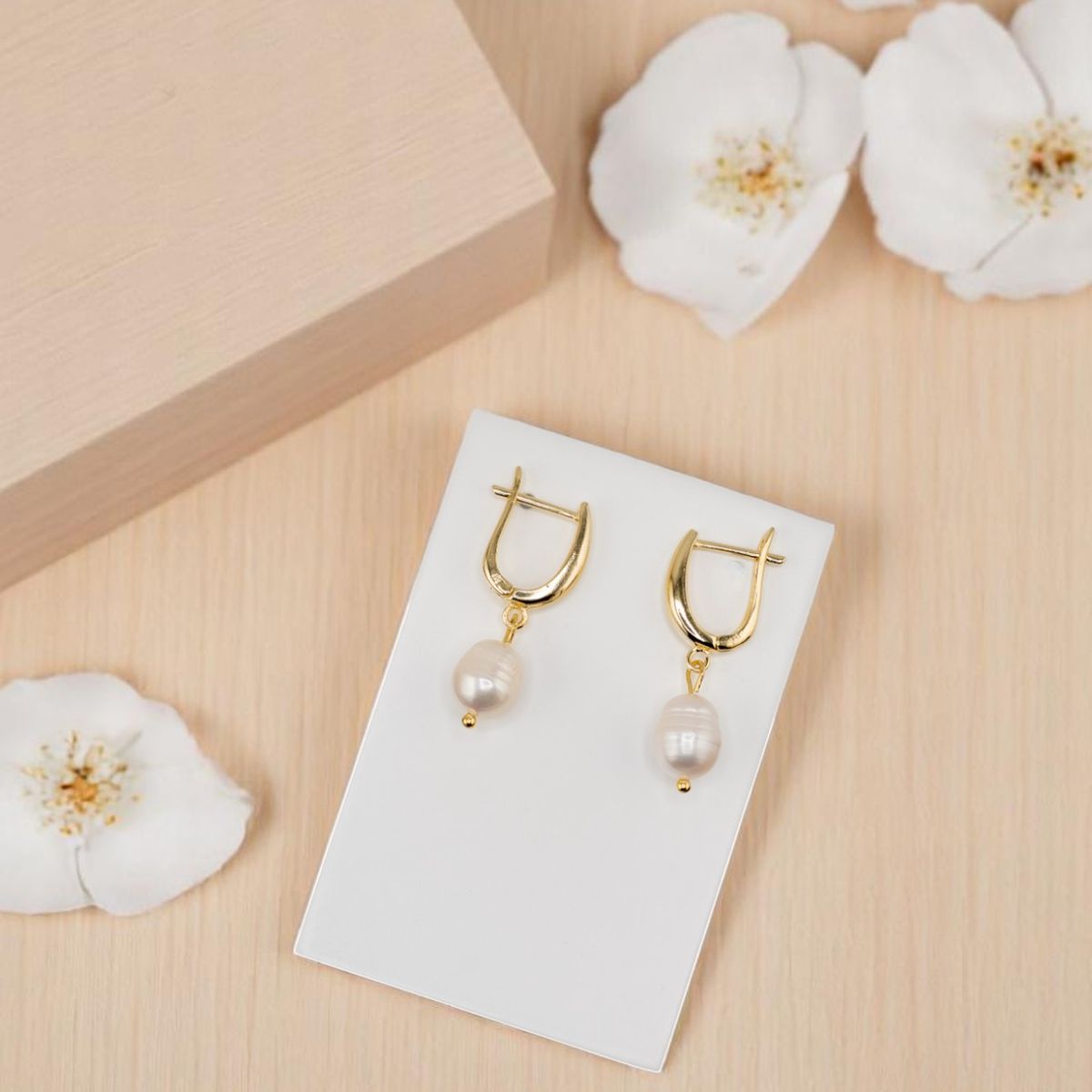 JOYAS MONTERO - Aros Ines Gold Baño de Oro 24k Perlas Naturales