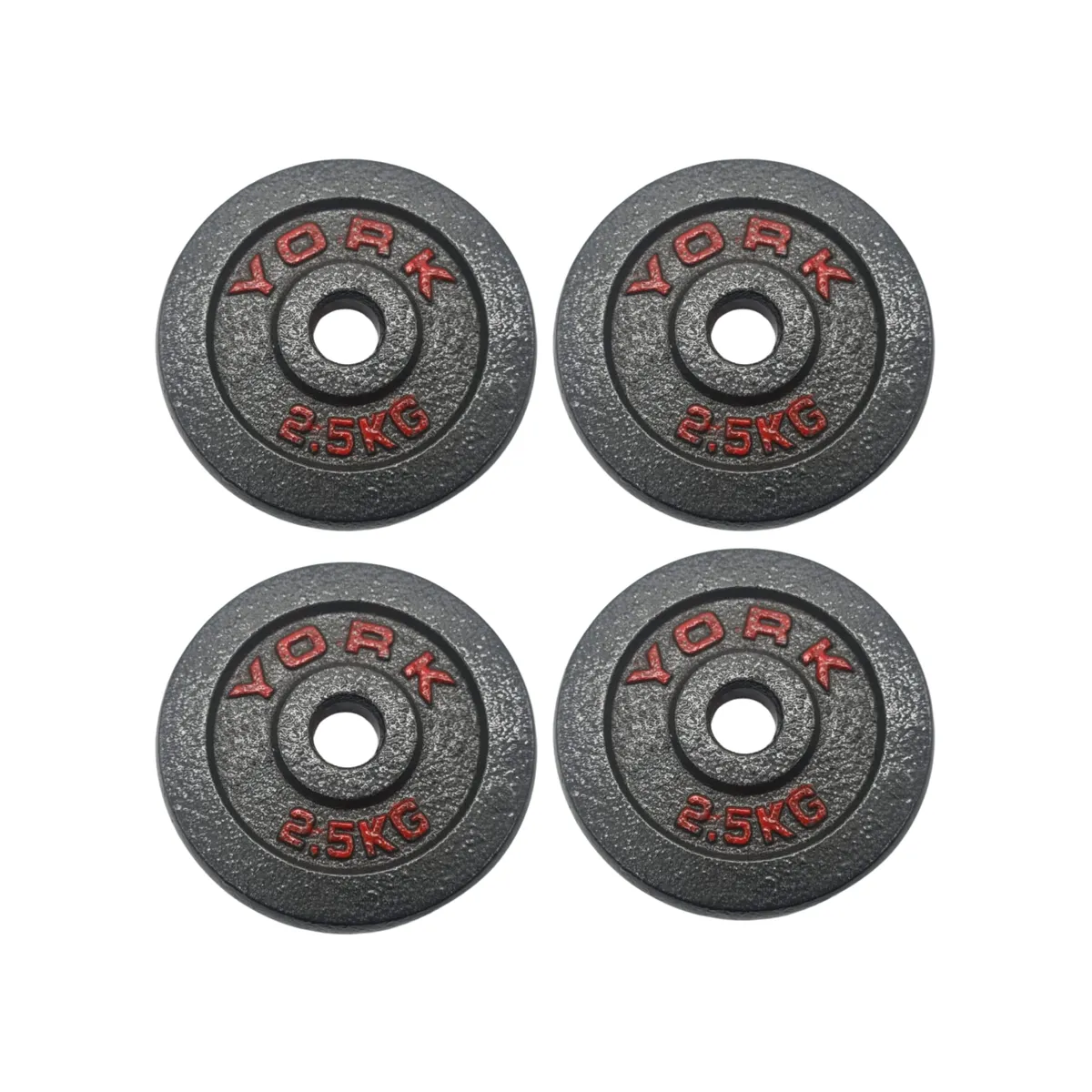 GENERICO - 4 Discos 2.5 Kg Acero Barra Mancuerna Preolimpico = 10 Kg