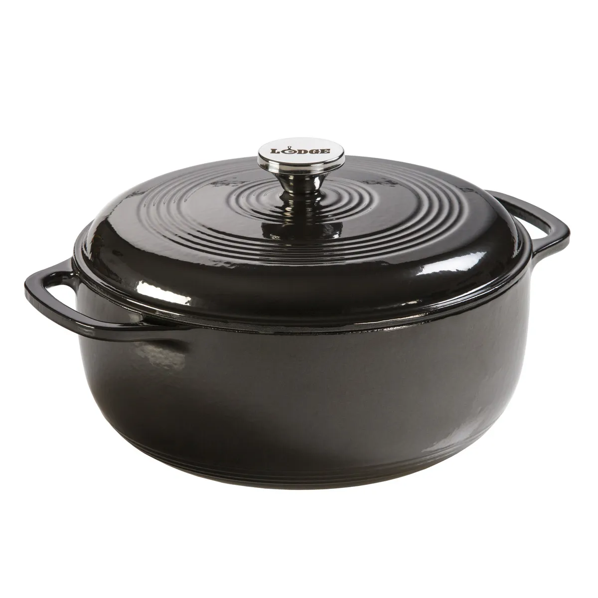 LODGE - Olla Holandesa Esmaltada Essential Midnight Chrome 56 Litros