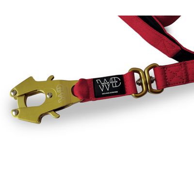 Imagen 2 del producto Collar Táctico + Arnes y Correa Para Perro - ROJO TALLA M