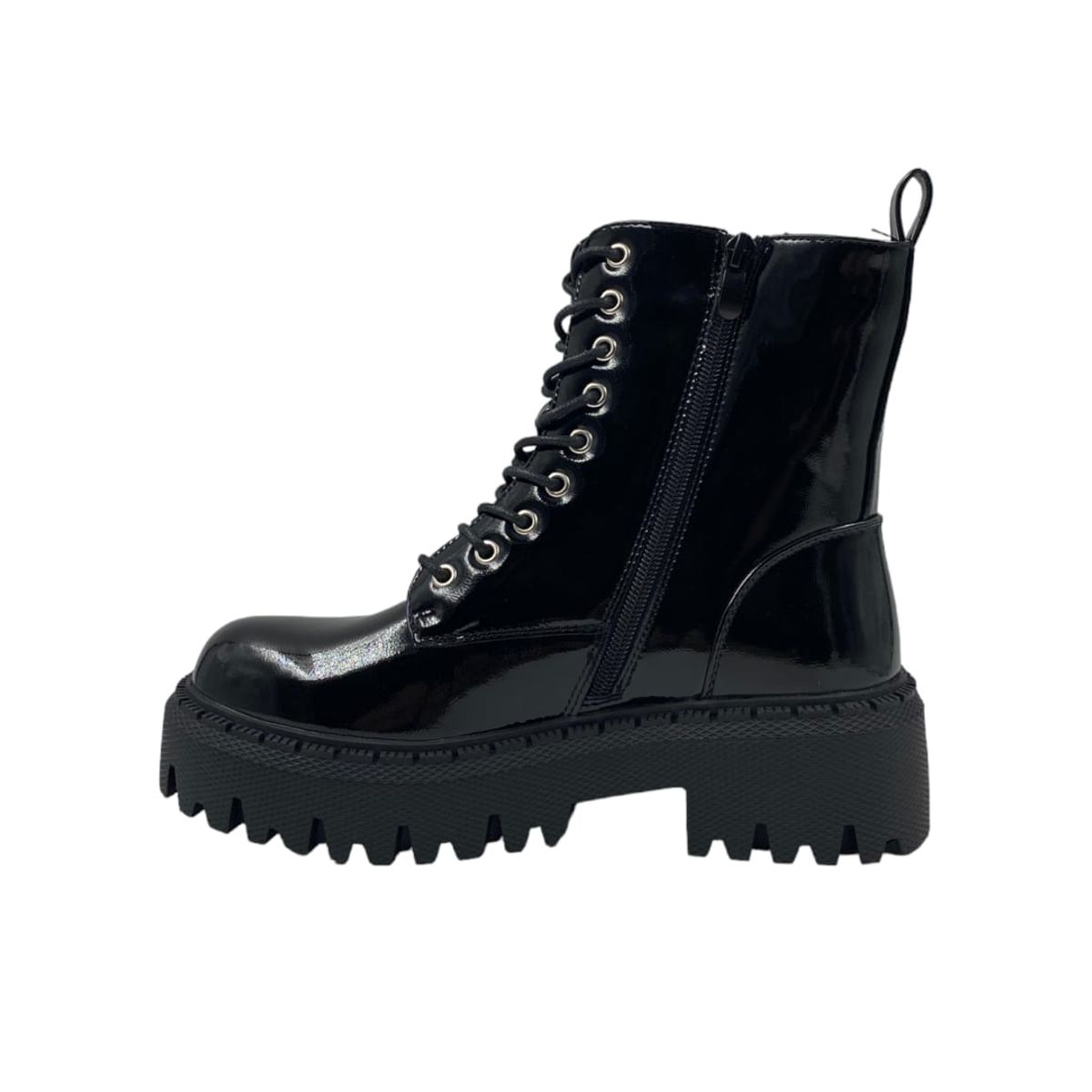 HERIEL - Botín Negro Charol Plataforma