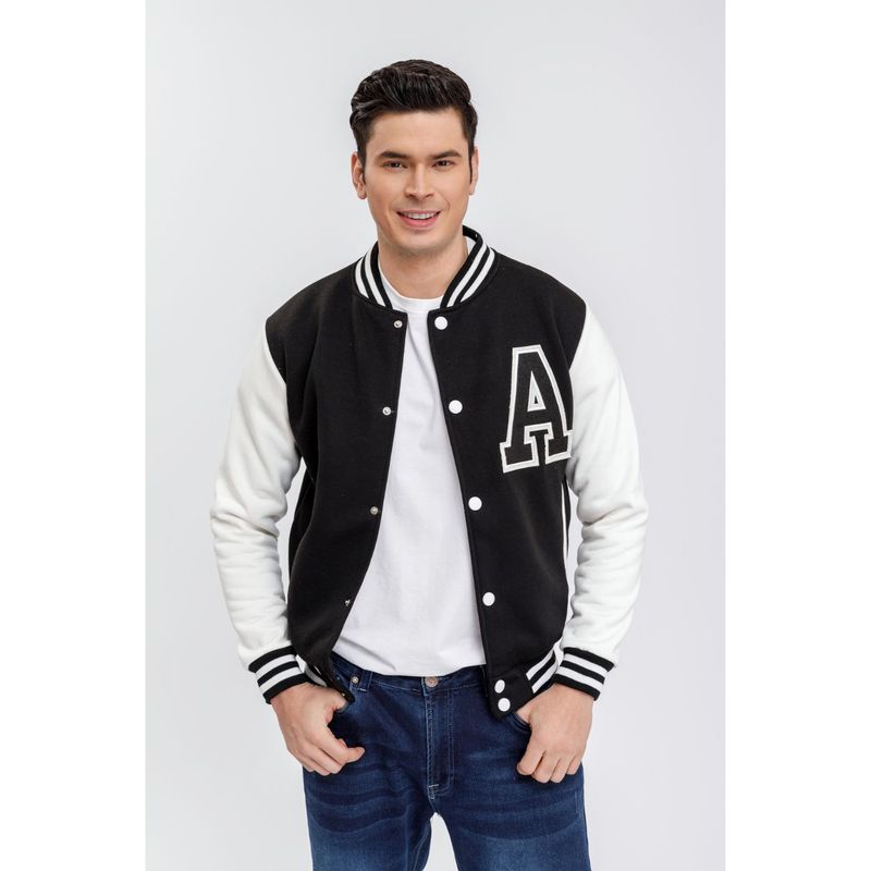 MPROPIA - Chaqueta Universitaria Hombre Gruesa Forro Piel Bolsillos 7579