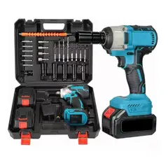 MUNDO MAGIA - Kit Taladro Pistola Llave De Impacto Inalámbrica 2 En 1