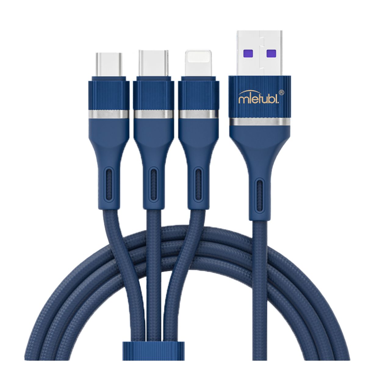 MIETUBL - Cable Cargador Mietubl Usb 3 En 1 Para Apple/tipo-c/microusb.